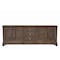 Homeroots 106" Brown Distressed Solid Wood Carved Floral Three Drawer Sideboard with Four Doors 642291 - alternate 1