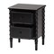 Baxton Studio Malinda Classic Black Wood 2-Drawer End Table with Spindle Legs 253-14065-ZORO - alternate 7