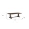 Homeroots 96" Brown Solid Wood Trestle Base Dining Table 565247 - alternate 7
