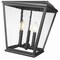 Z-Lite Raphael Sand Black 3 Light Outdoor Chain Mount Ceiling Fixture 5029CHB-BK - alternate 7