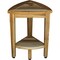 Homeroots Compact Teak Corner Shower Or Outdoor Bench With Shelf In Natural Finish 376733 - alternate 1