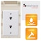 Newhouse Hardware White 1-Gang Telephone Data Jack Wall Plate, 6P4C, for RJ11 Telephone Cables, Double Port, 5PK D2PHP-WH-05 - alternate 5