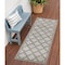 Homeroots 6' Silver And Gray Geometric Indoor Outdoor Area Rug 556293 - alternate 1