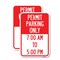 Signmission Permit Parking Only 7-00 Am to 5-00 Pm, 18'' X 24'' 2 Signs, Heavy Gauge Aluminum, 2PK A-1824-2PACK-23324 - alternate 1