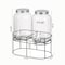 Basicwise 2-Pcs Versatile Glass Drink Dispenser Set with Metal Stand and Stainless Steel Spigots - Ideal QI004713 - alternate 8
