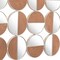 Homeroots Set of Twelve Gold and Walnut Round Steel Framed Accent Mirror, 12PK 385469 - alternate 2