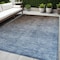 Homeroots 5' X 8' Blue and Green Ombre Washable Non Skid Indoor Outdoor Area Rug 563695 - alternate 1