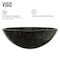 Vigo Giovanni Onyx Gray Glass 17 in. L x 17 in. W x 6 in. H Round Vessel Bathroom Sink VG07051 - alternate 7