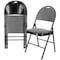 Elama 4 Piece Metal Folding Chair with Padded Seats and Top Handle in Gray ELM-J0326-G - alternate 1