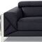 Homeroots 89" Black Italian Leather Sofa With Silver Legs 476515 - alternate 7