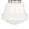 Vaxcel Huntley Satin Nickel Farmhouse Schoolhouse Mini Pendant Ceiling Light White Glass P0154 - alternate 5