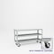 Pucel Heavy Duty Shop Truck, 60 in W x 18 in D x 33.5 in H, Three Shelves, Push Handle, Light Blue 1860-DT-3P - alternate 1