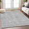 Homeroots 3' X 5' Gray And Silver Geometric Washable Indoor Outdoor Area Rug 594467 - alternate 8