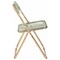 Leisuremod Lawrence Acrylic Folding Chair with Gold Metal Frame, Amber, 2PK LFG19A2 - alternate 9