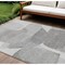 Homeroots 10' X 14' Linen And Gray Abstract Washable Indoor Outdoor Area Rug 632166 - alternate 1