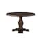 Homeroots 48" Brown Solid Wood Pedestal Base Round Top Dining Table 565243 - alternate 7
