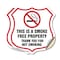 Signmission No Smoking Shield Sign This Is A Smoke F, 4 inch X 4 inch, Vinyl Decal, 2PK SHI-D-2PACK-4-402 - alternate 1