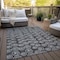 Homeroots 10' X 14' Black Gray And Ivory Geometric Washable Indoor Outdoor Area Rug 583329 - alternate 9