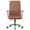 Leisuremod Evander Office Chair in Upholstered Leather and Iron Frame with Swivel and Tilt, Dark Brown EO20DBRL - alternate 9
