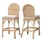 Bali & Pari Bilu Bohemian Natural Rattan 2-Piece Bar Stool Set 253-2PC-13662-ZORO - alternate 1