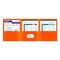 C-Line Products 8-1/2" x 11" Orange Heavyweight 3-Pocket Poly Portfolios, 24EA/BX, 6BX/CT 33942-BX - alternate 4