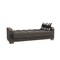 Homeroots 87" Dark Gray Chenille Convertible Futon Sleeper Sofa With Toss Pillows And Storage 607106 - alternate 7