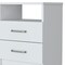 Homeroots 20" White Wood Two Drawer Nightstand 534892 - alternate 11
