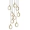 Afx Halo 9-Light Round Pendant, 120V, 162W, 5 CCT, Light Brass HLOP08LAJUDLBRND9 - alternate 1