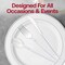 Smarty Had A Party Silver White Handle Moderno Plastic Cutlery Set - Spoons, Forks and Knives (240 Guests), 720PK 9320-SWSCS-CASE - alternate 9