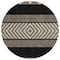 Homeroots 8' Black Ivory And Wheat Round Southwestern Washable Indoor Outdoor Area Rug 613887 - alternate 6