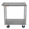Luxor Cart, (2) Flat Shelves, 18"x32", High Density Polyethylene (Shelf)/Polyvinyl Chloride (Leg), 18" W EC22HD-G - alternate 8
