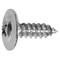 Auveco Round Washer Head Tapping Screw #8 x 1/2in - Chrome, 100PK 24175 - alternate 1