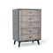 Homeroots 30" Grey And Black Wood Five Drawer Chest 473070 - alternate 6