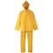 Diamondback Rain Suit, L, 29-1/2 in Inseam, Polyester/PVC, Yellow, Comfortable Corduroy Collar SRS3/111-L - alternate 1