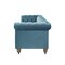 Homeroots 92" Teal Blue Velvet Chesterfield Wood Sofa 543986 - alternate 7