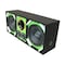 Deejay Led Loaded Box w/Two Despacito Heavy Duty 10-in Woofers One Horn and w/Two Bullet Tweeters GREEN TBH10GREEN - alternate 6