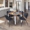 Regency Square Kee Breakroom Table W/ 4 M Stack Chairs, 48 in W, 48 in L, Noble Oak TB4848NOBPCM47BK - alternate 6