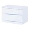 Homeroots 17" White Two Drawers Manufactured Wood Mirrored Nightstand 329629 - alternate 4