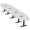 Skutchi Designs 18ft Conference Table With Power Unit | 16 Person Modular Oval Meeting Table | Harmony Series HAR-OVL-48X216-T.BK-U779-EBLK - alternate 1