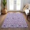 Homeroots 5' X 8' Lavender Ivory And Blue Geometric Washable Indoor Outdoor Area Rug 612197 - alternate 8