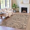 Homeroots 8' X 10' Beige And Charcoal Geometric Washable Indoor Outdoor Area Rug 631368 - alternate 7