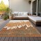 Homeroots 8' X 10' Orange And Brown Abstract Washable Indoor Outdoor Area Rug 613647 - alternate 4