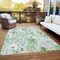 Homeroots 5' X 8' Mint Green And Ivory Floral Washable Indoor Outdoor Area Rug 611157 - alternate 9