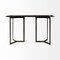 Homeroots 50" Black and Nickel Slate and Iron Distressed Double Pedestal Console Table 380247 - alternate 6