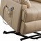Homeroots 34" Beige Faux Leather Power Massage Lift Assist Recliner 318866 - alternate 3