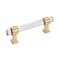 Amerock Glacio 3-3/4 in 96 mm Center-to-Center Clear/Champagne Bronze Cabinet Pull BP36654CCZ - alternate 1