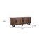 Homeroots 100in Dark Brown Distressed Reclaimed Wood Sideboard with Six Doors 521429 - alternate 6