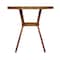 Flash Furniture Lourdes French Bistro 31.5in. Tbl, White and Navy PE Rattan, Glass Top, Bamboo Print Aluminum Frame SDA-AD641012-80-WHNVY-NAT-GG - alternate 8