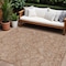 Homeroots 8' X 10' Copper And Beige Floral Washable Indoor Outdoor Area Rug 594656 - alternate 1