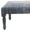 Homeroots 47in Blue And Cream Abstract Design Blue Leg Upholstered Bench 483464 - alternate 4